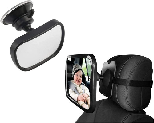Zogeez Baby Car Mirror Set, Rear View & Head Rest Mirrors