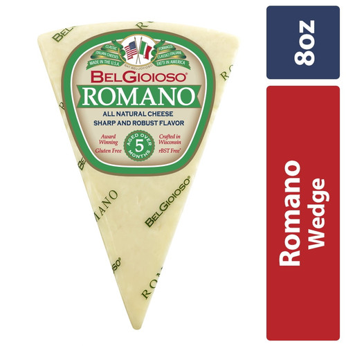 Belgioioso Romano Cheese Wedge 8 Oz