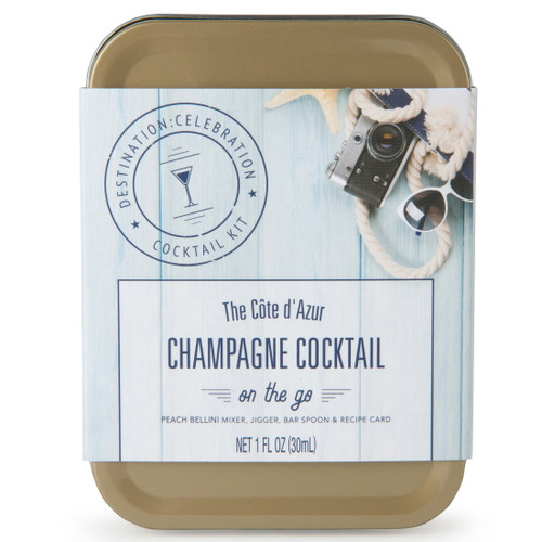 Thoughtfully Cocktails, Champagne Cocktail Mixer Travel Tin Gift Set (contains No Alcohol)