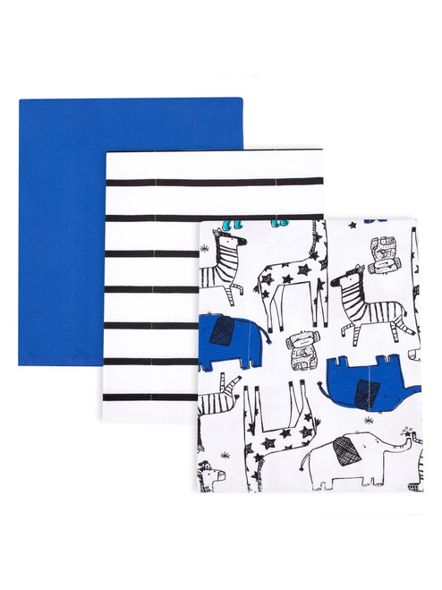 Little Star Cotton Burp Cloth, 3pk Boys