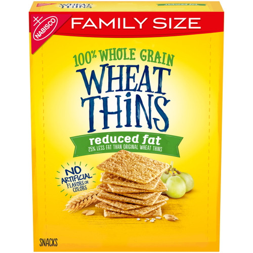 Wheat Thins Reduced Fat Whole Grain Wheat Crackers, Family Size, 12.5 Oz