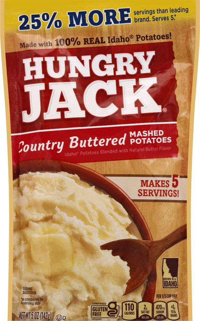 Hungry Jack Country Buttered Mashed Potatoes, 5 Oz