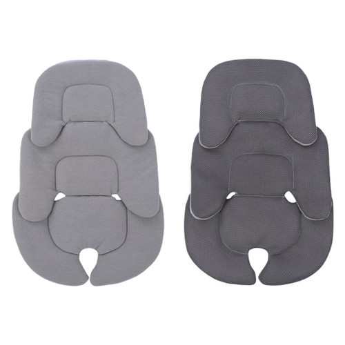 Infant Car Seat Insert, Baby Stroller Liner Head And Body Support Pillow, Infant Seat Pad Carseat Neck Support Cushion For Toddler, Gray