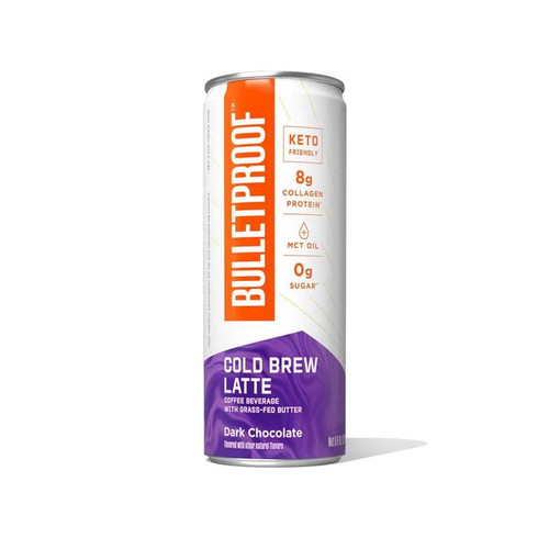 Ready-to-drink Coffee With Collagen, Dark Chocolate, 8oz Can, Bulletproof Pack Of 12