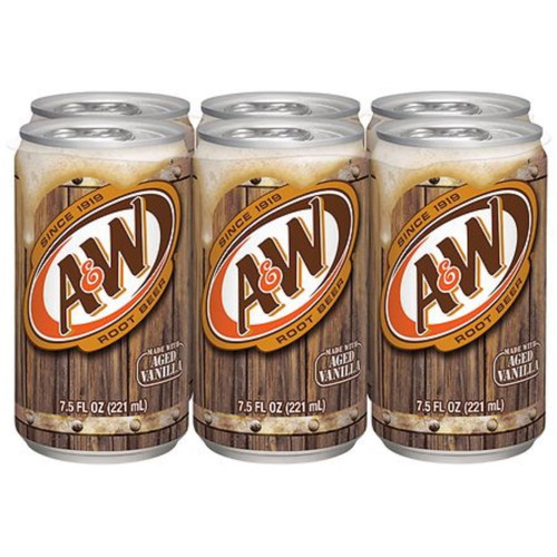 A&w Root Beer Soda 7.5oz Mini Cans, Quantity Of 12