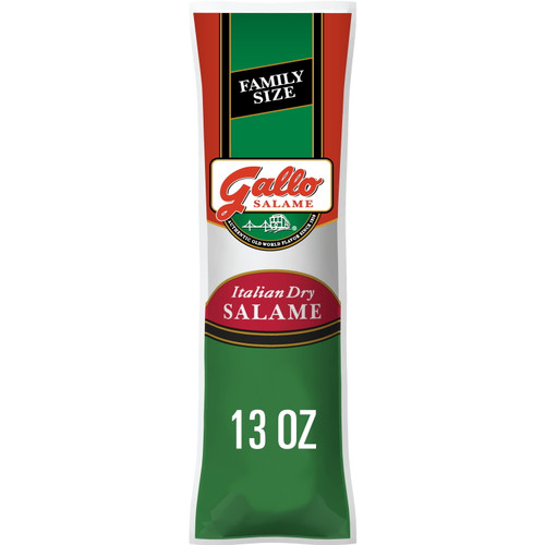 Gallo Italian Dry Salami Chub Deli Lunch Meat, Family Size, 13 Oz