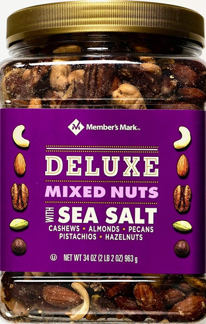 Deluxe Mixed Nuts With Sea Salt, 34 Ounces