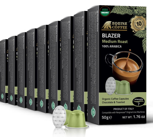 Equine Coffee Capsules For Nespresso Machines, Medium Roast #7 100ct