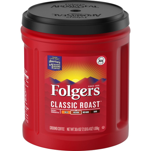 Folgers Classic Roast Ground Coffee, 38.4-ounce