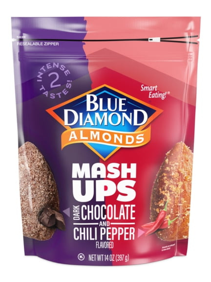Blue Diamond Mash Ups, Dark Chocolate And Chili Pepper, 14 Ounce