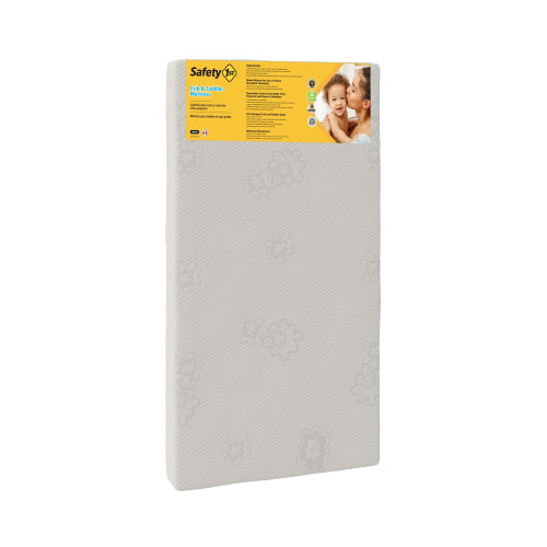 Safety 1st Peaceful Lullabies 5'' Crib And Toddler Bed Mattress With Removable Cover, White