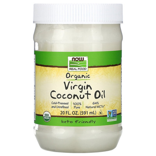 Now Foods, Real Food, Organic Virgin Coconut Oil, 20 Fl Oz Pack Of 2