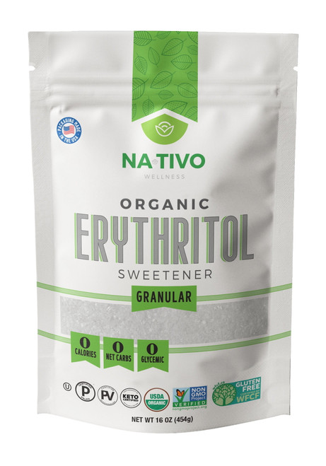 Nativo Wellness Organic Erythritol Sweetener 16 Oz Bag
