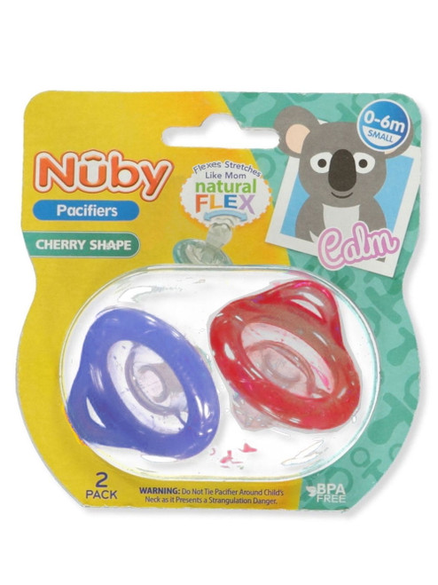 Nuby 2-pack Cherry Shape Pacifiers - Red/blue, One Size