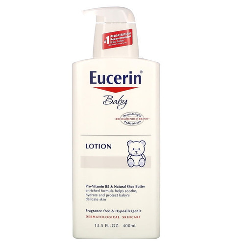 Eucerin, Baby, Lotion, Fragrance Free, 13.5 Fl Oz (400 Ml)