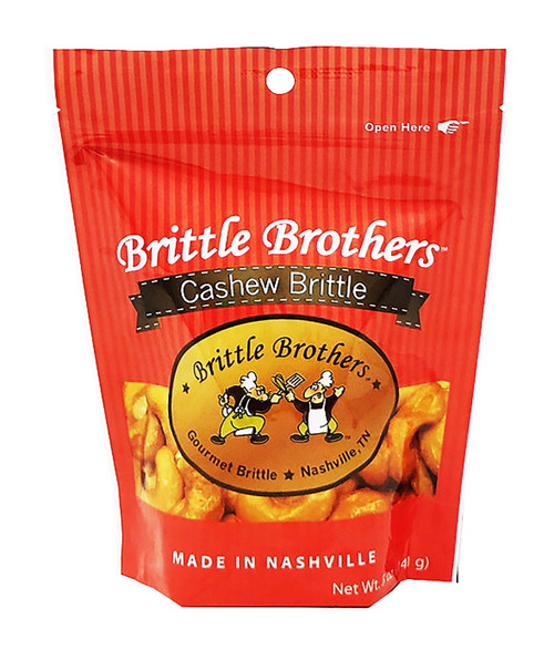 Brittle Brothers Cashew Brittle - 5 Oz. Bag : Voted #1 - 4x’s More Nuts - Gift Set Cashew Pecan Bacon Corporate Christmas Mother Father Chocolate