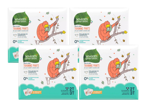 Seventh Generation Free & Clear Training Pants (choose Your Size)-4 Packs