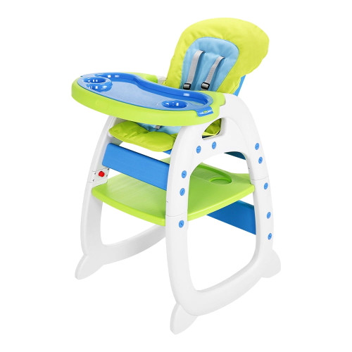 Canddidliike Baby High Chair, 3 In 1 Infant Table And Chair Set - Green