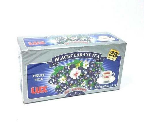 Lux Fruit Tea, Blackcurrant No Caffeine 25 Teabags