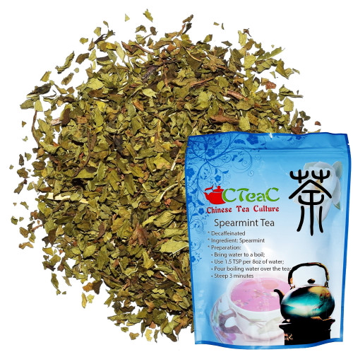 Chinese Tea Culture Spearmint Tea, Decaffeinated, A Cool Refreshing Experience For You And Relaxing You Anytime, Delicious To Enjoy Hot Or Cold, Loose Leaf Tea - 2oz