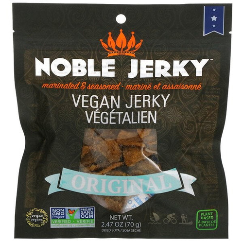 Noble Jerky, Vegan Jerky, Original, 2.47 Oz Pack Of 2