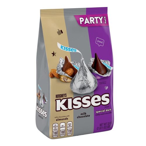 Hershey's, Kisses Assorted Chocolate Candy, Bulk, 33 Oz, Bulk Party Bag