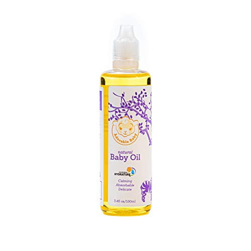 Adorable Baby Natural Baby Oil, Ewg Verified For Safety, Contains Hydrature For Added Moisturization, 3.4 Oz.