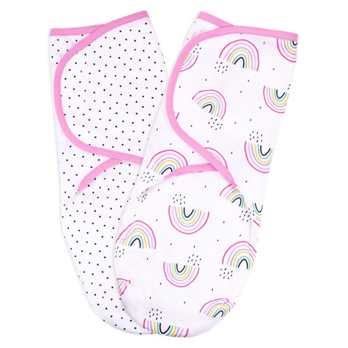 Little Star Organic Swaddle, 2 Pack, Taste The Rainbow, Small