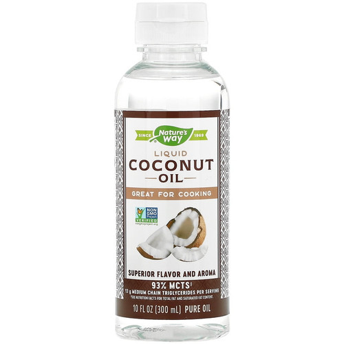 Nature's Way, Liquid Coconut Oil, 10 Fl Oz Pack Of 3