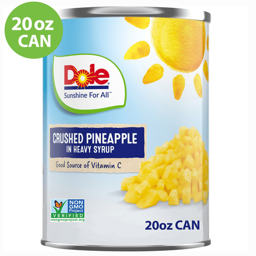 Dole Canned Crushed Pineapple In Heavy Syrup, 20 Oz