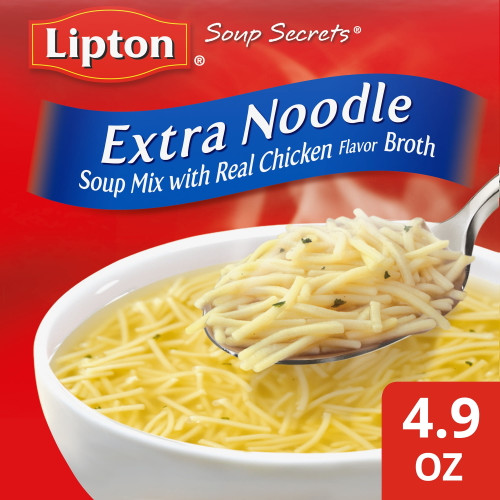 Lipton Soup Secrets Instant Soup Mix, Real Chicken Broth Flavor, 4.9 Oz 2 Count