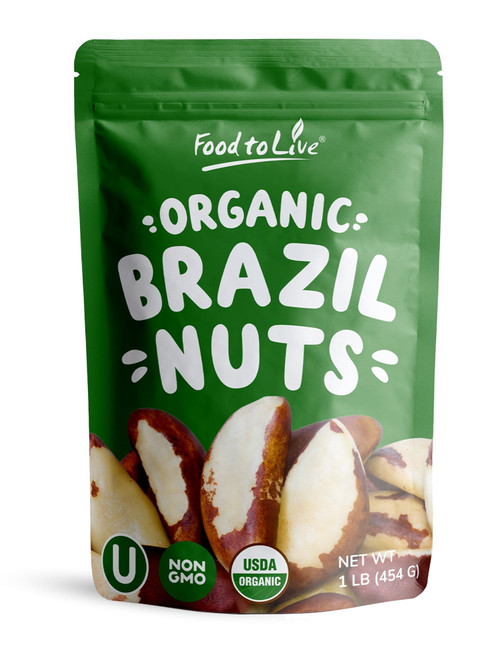 Food To Live, Organic Brazil Nuts, Non-gmo Verified, 1 Pound, Vegan