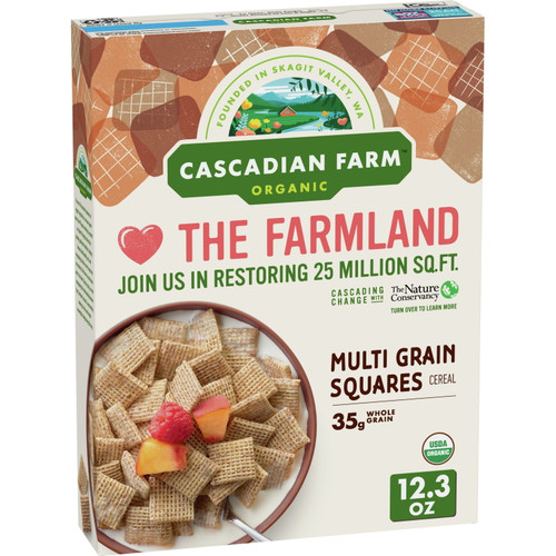 Cascadian Farm Organic Multi Grain Squares Cereal, 12.3 Oz.