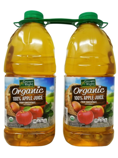 Grown Right Organic 100% Apple Juice, 96 Fluid Ounce (pack Of 2)