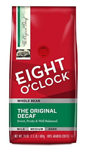 Eight O'clock Whole Bean Coffee, The Original Decaf, 24 Ounce