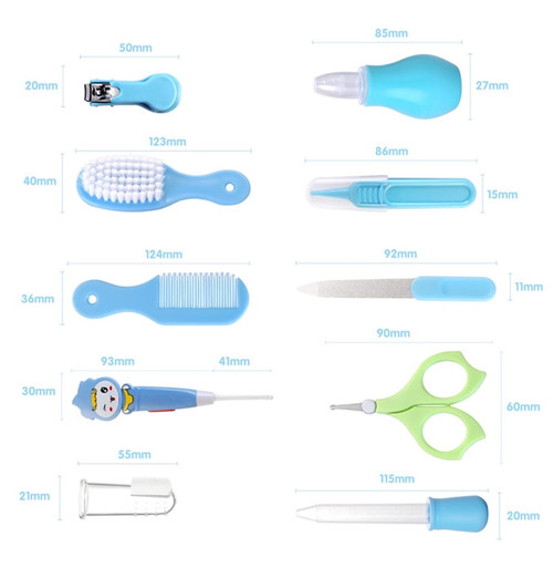 Pengxiang Baby Grooming Kit, Baby Health Care Kit, Newborn Baby Care Accessories, 10pcs Baby Health Care Set Portable Baby Care Kit, Safety Cutter Baby Nail Kit For Nursing Baby Heath (random Color)