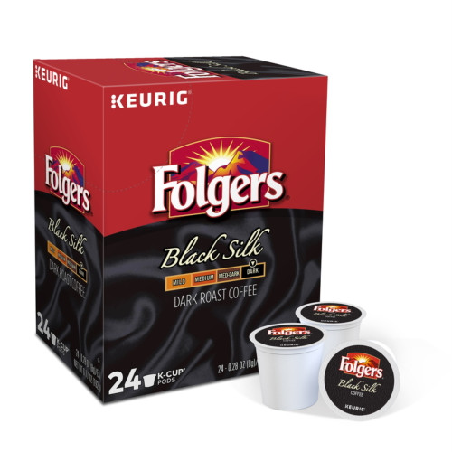 Folgers Gourmet Selections K-cups, Black Silk Coffee, 24 Count