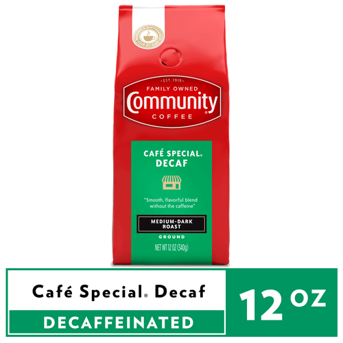 Community Coffee Decaf Special Medium Roast Ground Coffee, 12 Oz, Bag
