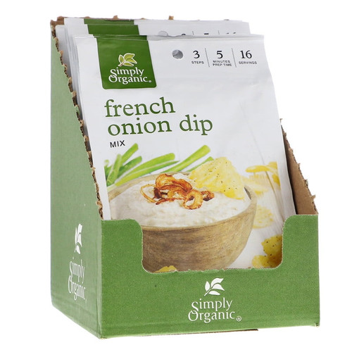 Simply Organic French Onion Dip Mix 1.10 Oz 12 Packets Pack Of 4