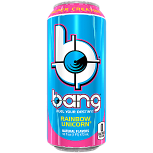 Bang Energy Drink With Coq10  Creatine  Rainbow Unicorn (12 Drinks, 16 Fl Oz. Each)