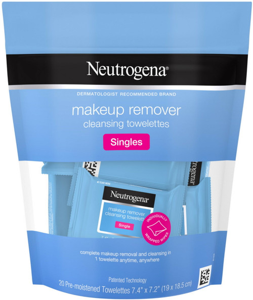 Neutrogena Makeup Remover Cleansing Towelette Singles, Daily Face Wipes To Remove Dirt, Oil, Makeup & Waterproo (pack Of 6)