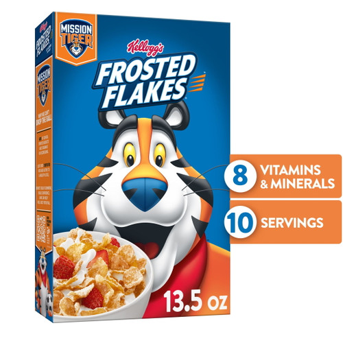 Kellogg's Frosted Flakes Cold Breakfast Cereal, Original, 13.5 Oz