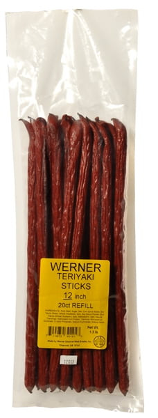 Werner Jerky Teriyaki Beef Sticks 20 Count