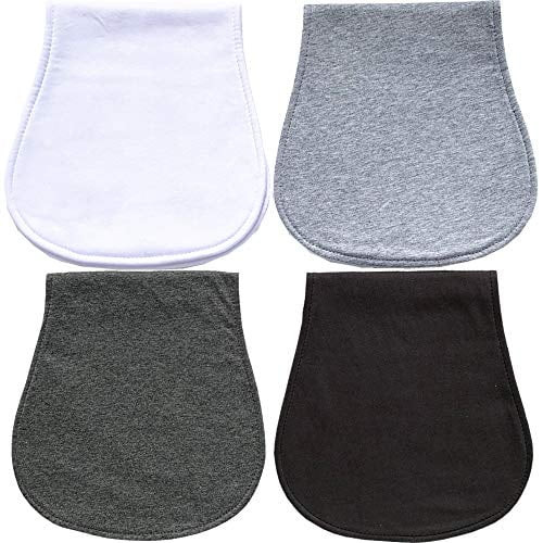 Burp Cloths For Babies, Large Size, Triple Layers, Extra Soft Absorbent And Thick, 4 Packs, Dark Grey Light Grey And White