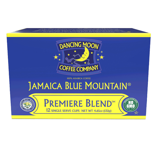Dancing Moon Coffee - Jamaica Blue Mountain® Premiere Blend - Single Serve Pods, 12 Ct Box