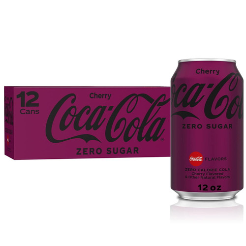 Coca-cola Cherry Zero Soda 12oz Cans (pack Of 12)