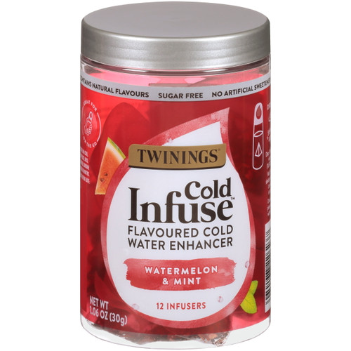 Twinings Cold Infuse Watermelon & Mint Flavoured Cold Water Enhancer, 12 Ct