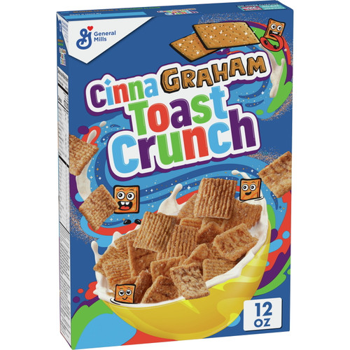 Cinnagraham Toast Crunch Breakfast Cereal, Whole Grain, 12 Oz