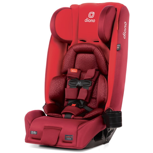 Diono Radian 3rxt All-in-one Convertible Car Seat, Slim Fit 3 Across, Red Cherry
