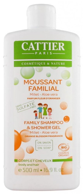 Cattier Family Shampoo And Shower Gel Orange Blossom Fragrance 500ml